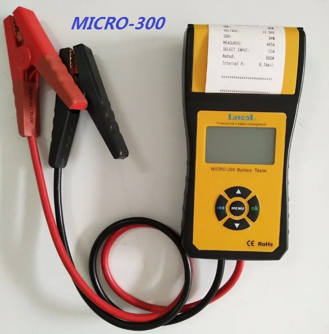 MICRO-300 Professional Lancol Diagnostic Tool battery Tester Analyzer CCA Battery Tester With Printer 200ah Internal Resistance
MICRO-300 Professional Lancol Diagnostic Tool battery Tester Analyzer CCA Battery Tester With Printer 200ah Internal Resistance