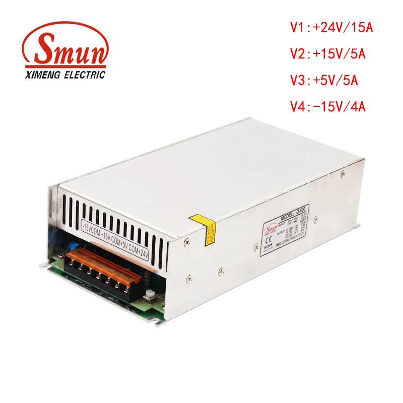 Новое поступление от SMUN, Q-500 Quad источник питания + 24V 15A/+ 15V 5A/+ 5V 5A/-15V 5A для лазерной маркировочной машины
Новое поступление от SMUN, Q-500 Quad источник питания + 24V 15A/+ 15V 5A/+ 5V 5A/-15V 5A для лазерной маркировочной машины