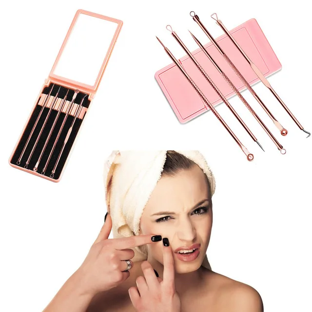 ACNE CLIP SET 5pcs Stainless Steel Pimple Extractor Blackhead Remover Tool Blemish Comedone Acne Extractor Removal Needles
ACNE CLIP SET 5pcs Stainless Steel Pimple Extractor Blackhead Remover Tool Blemish Comedone Acne Extractor Removal Needles