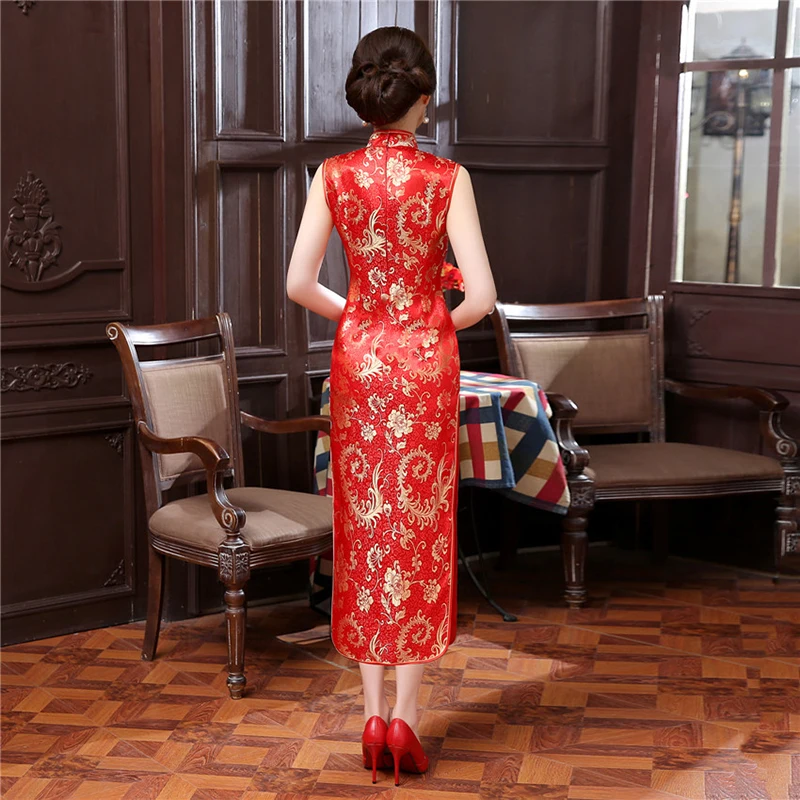Китайские традиционные костюмы Vestito oritale женское облегающее платье Чонсам Тан