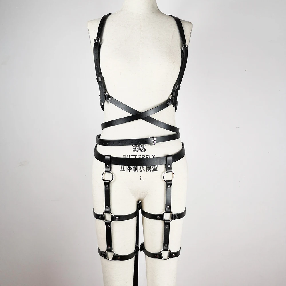 Leather Harness Belt For Women Body Bondage Cage 2 PCS Set Garters Sexy Women Waist To Leg Cage Body Strap Garter Belt Suspender
Leather Harness Belt For Women Body Bondage Cage 2 PCS Set Garters Sexy Women Waist To Leg Cage Body Strap Garter Belt Suspender