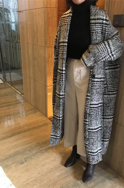 Guesod 2017 New Arrival Korean Wool Coat Autumn Winter Wimen Plaid Woolen Coat One Button X-Long Oversize Coats
Guesod 2017 New Arrival Korean Wool Coat Autumn Winter Wimen Plaid Woolen Coat One Button X-Long Oversize Coats