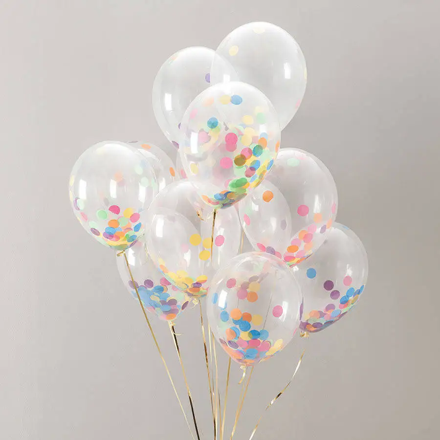 CHLEZI New 10 Pcs / lot 12 inch transparent confetti balloon Birthday Wedding Party Decorative Balloon Popular popular wholesale
CHLEZI New 10 Pcs / lot 12 inch transparent confetti balloon Birthday Wedding Party Decorative Balloon Popular popular wholesale
