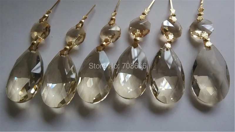 12pcs 38MM Champagne Crystal Prisms Chandelier Drop Pendants with Octagon Beads Lamp Decoration Parts
12pcs 38MM Champagne Crystal Prisms Chandelier Drop Pendants with Octagon Beads Lamp Decoration Parts