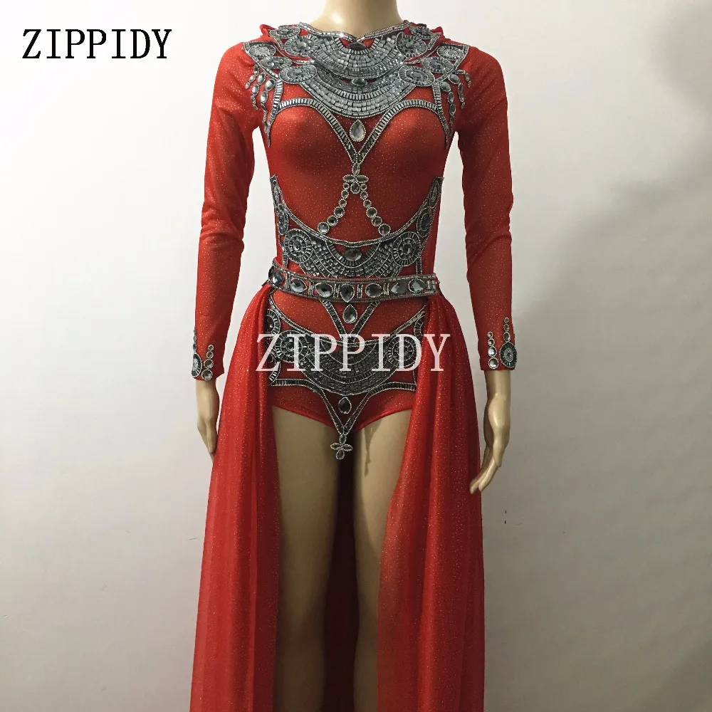 Shining Rhinestones Red Bodysuit Big Tail Outfit Set Stage Singer Dance Performance Nightclub Party Celebrate Women's Costume
Shining Rhinestones Red Bodysuit Big Tail Outfit Set Stage Singer Dance Performance Nightclub Party Celebrate Women's Costume