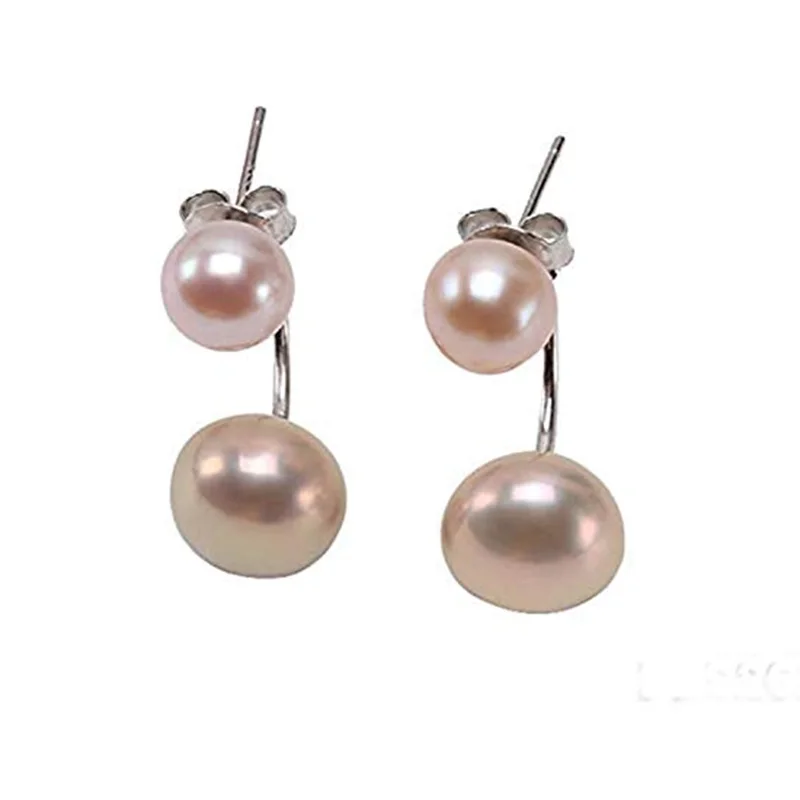 JYX Elegant Sterling Silver Natural Beautiful Lavender Freshwater Pearl Earrings two sides pearl earring(6.5mm,9.5mm)
JYX Elegant Sterling Silver Natural Beautiful Lavender Freshwater Pearl Earrings two sides pearl earring(6.5mm,9.5mm)