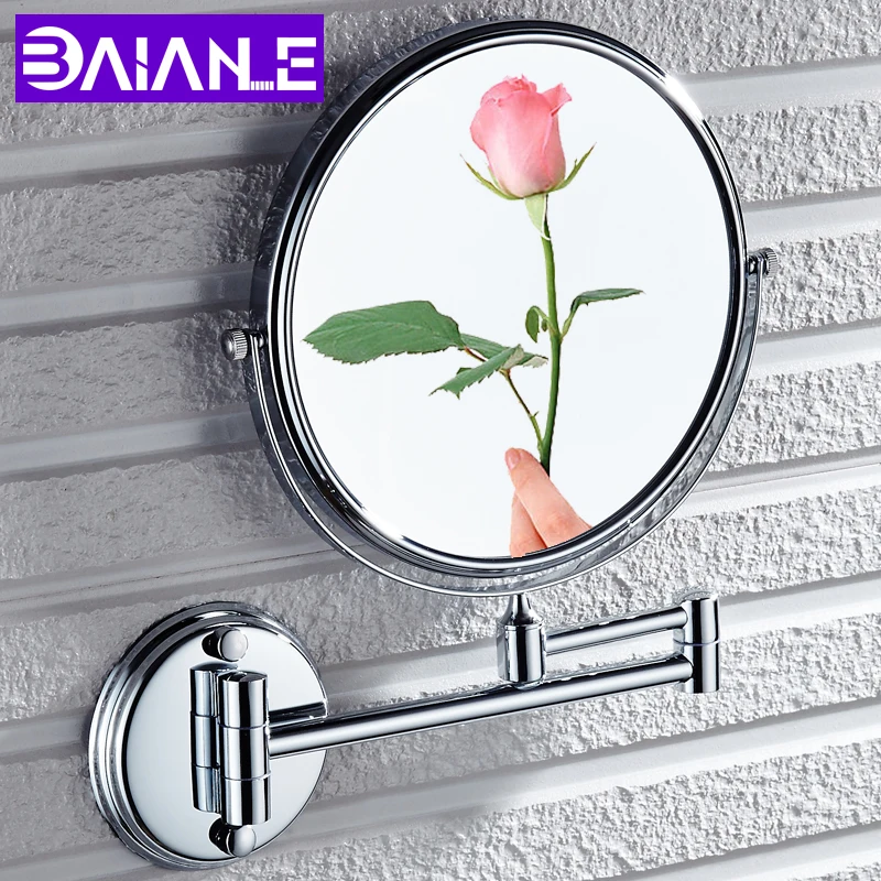 Bathroom Mirror Stainless Steel Folding Cosmetic Mirror Wall Mounted Gold Make Up Mirror Magnifying Rotate 2 Face Dual Arm Exten
Bathroom Mirror Stainless Steel Folding Cosmetic Mirror Wall Mounted Gold Make Up Mirror Magnifying Rotate 2 Face Dual Arm Exten