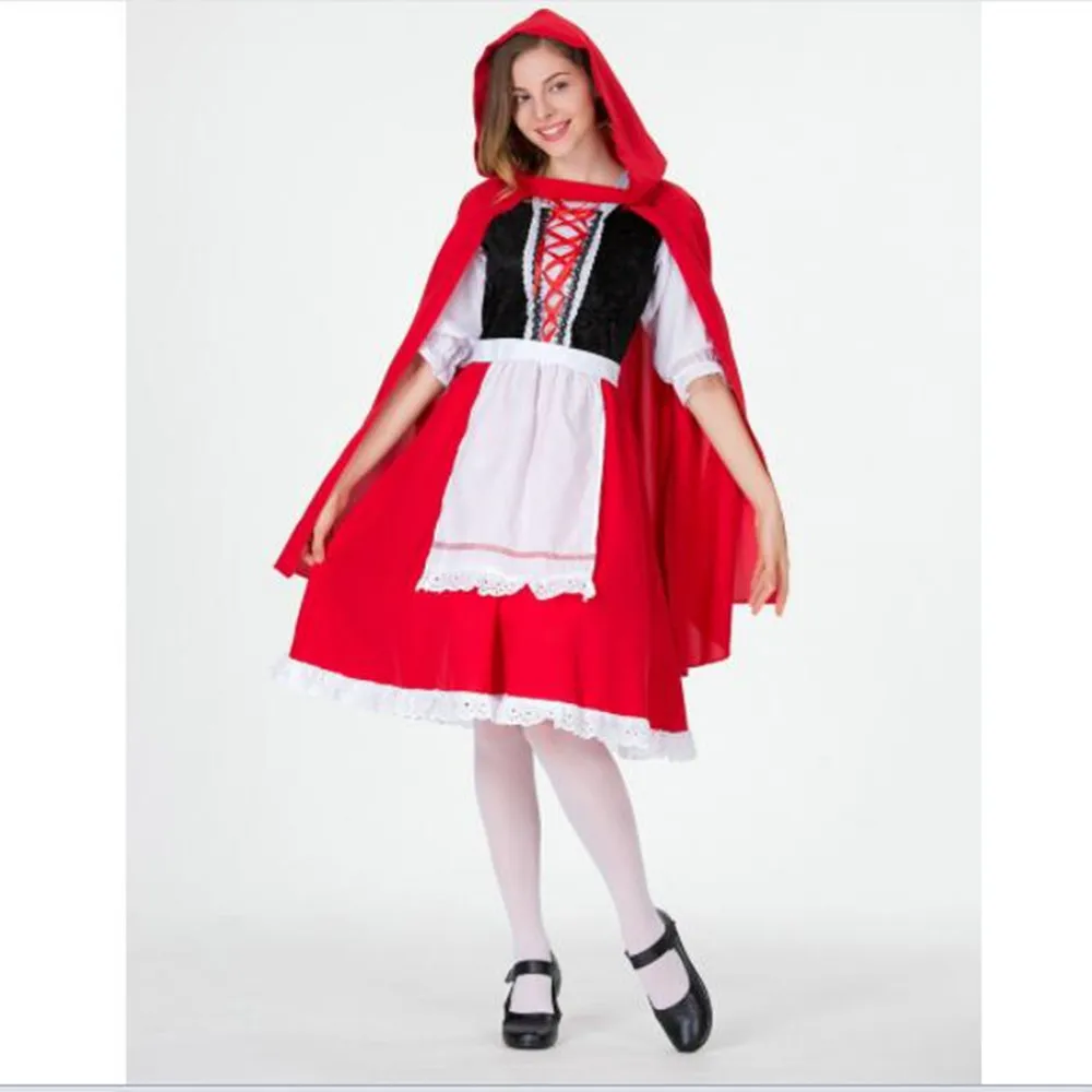Little Red Riding Hood Costume for Women Fancy Adult Halloween Cosplay Fantasia Carnival Fairy Tale Plus Size Girl Dress+Cloak
Little Red Riding Hood Costume for Women Fancy Adult Halloween Cosplay Fantasia Carnival Fairy Tale Plus Size Girl Dress+Cloak