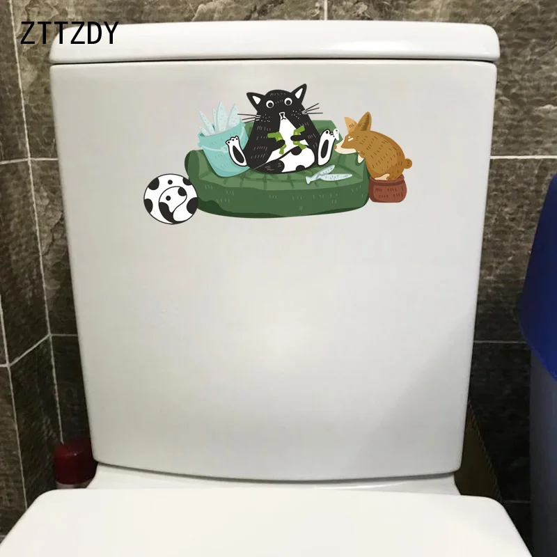 ZTTZDY 24.2*12.7CM Pattern Cat Toilet Sticker Wall Decal Children Bedroom Home Decoration Art T3-0196
ZTTZDY 24.2*12.7CM Pattern Cat Toilet Sticker Wall Decal Children Bedroom Home Decoration Art T3-0196