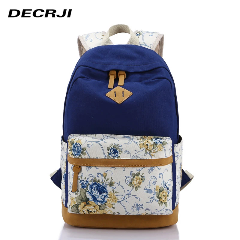 

Рюкзак с принтом DECRJI, школьный ранец, женские холщовые школьные ранцы высокого качества для девочек-подростков, женский рюкзак на плечо