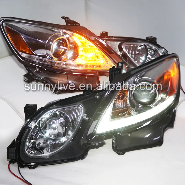 

GS350 GS430 GS450 LED Head Lamps with Projector Lens 2006-2011 Chrome Housing for Lexus