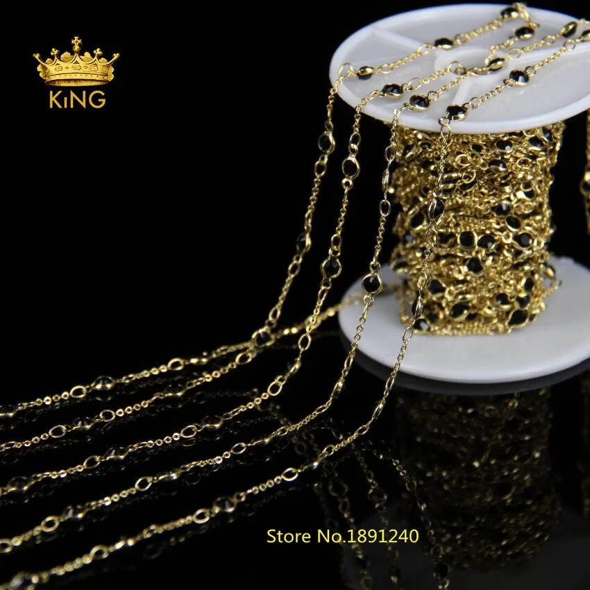 Rosary Chain Wholesale Black Glass Stone Bead Chain Wire Wrapped Chain Jewelry Chain Supply with Plated Gold LS047
Rosary Chain Wholesale Black Glass Stone Bead Chain Wire Wrapped Chain Jewelry Chain Supply with Plated Gold LS047
