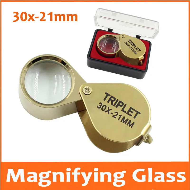 30X 21mm Golden Metal Gift Toys Pocket Magnifier Jewelry Gem Identifying Magnifying Glass Educational Loupe for Children
30X 21mm Golden Metal Gift Toys Pocket Magnifier Jewelry Gem Identifying Magnifying Glass Educational Loupe for Children