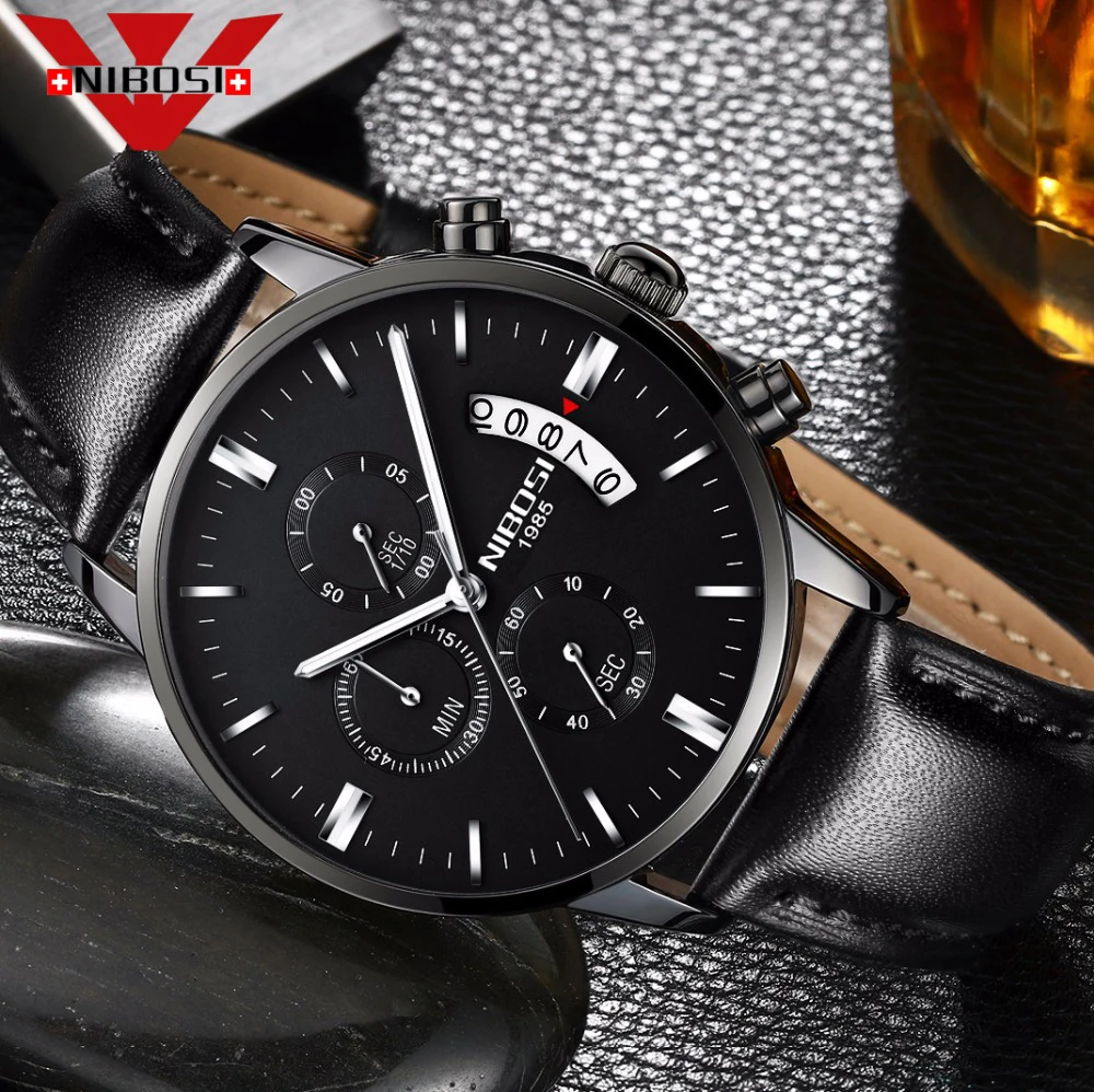 NIBOSI Men's Watch Luxury Top Brand Fashion Watches Military Army Watch Men Analog Quartz Wristwatches Leather Relogio Masculino
NIBOSI Men's Watch Luxury Top Brand Fashion Watches Military Army Watch Men Analog Quartz Wristwatches Leather Relogio Masculino