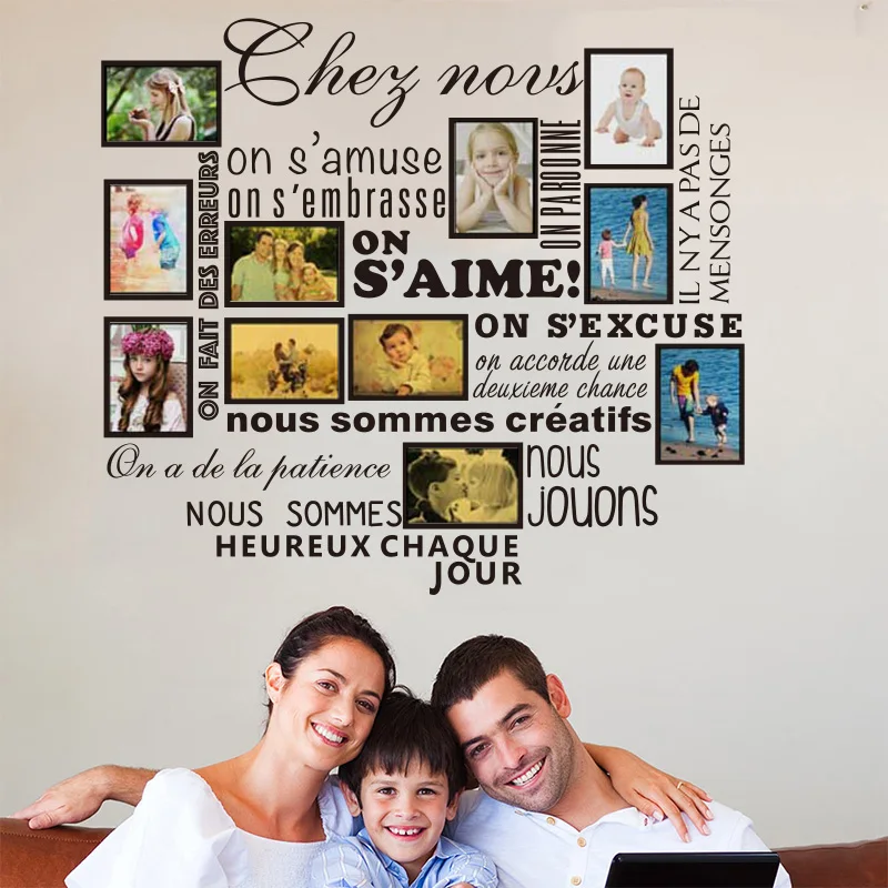 Family photo frame sticker French house rule love vinyl wall applique mural wall artist residence decorative wall sticker DW1006
Family photo frame sticker French house rule love vinyl wall applique mural wall artist residence decorative wall sticker DW1006