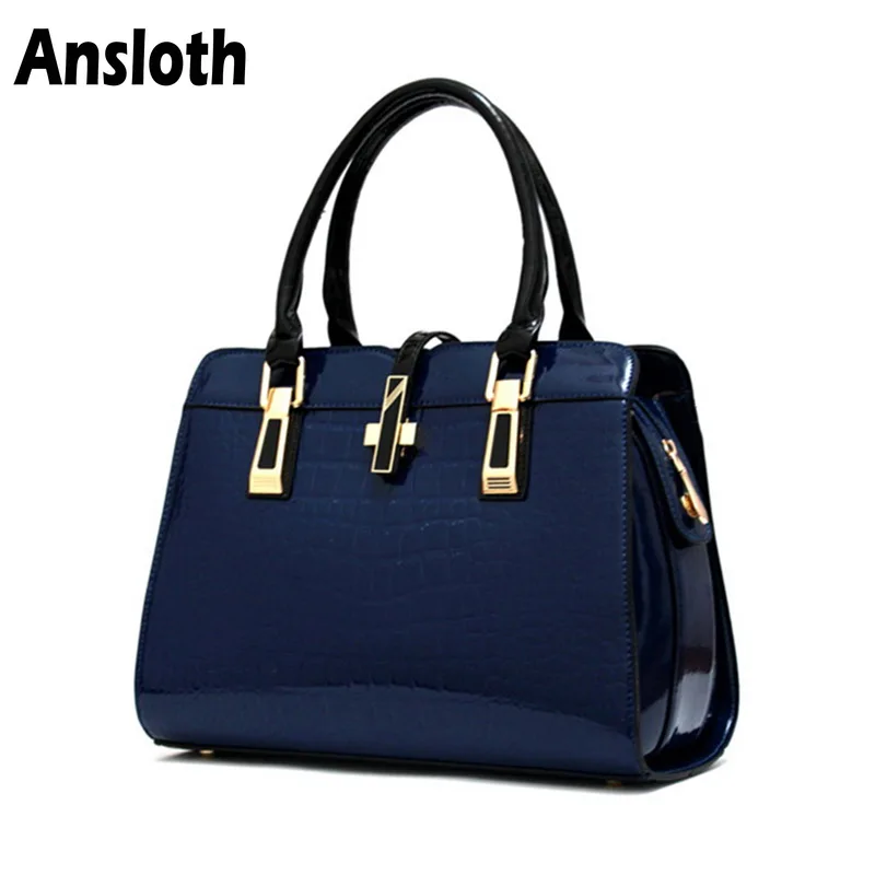 Ansloth Classic Patent Leather Women Bag Luxury Crocodile Pattern Top-handle Bags Casual Shoulder Bag Women Crossbody Bag HPS142
Ansloth Classic Patent Leather Women Bag Luxury Crocodile Pattern Top-handle Bags Casual Shoulder Bag Women Crossbody Bag HPS142