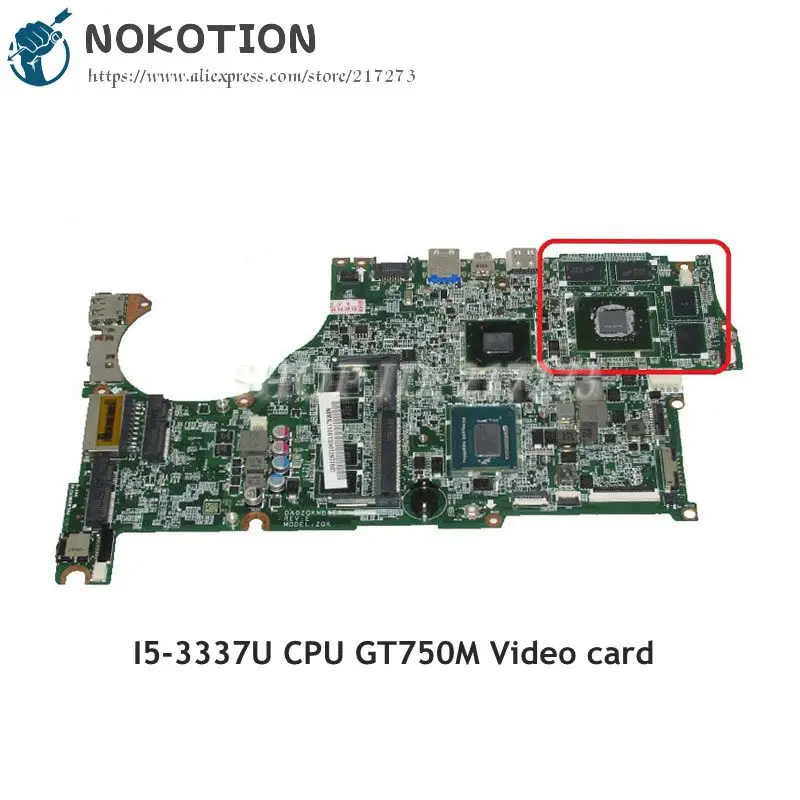 Материнская плата NOKOTION NBMAL11001 NB.MAL11.001 для ноутбука Acer aspire V5-572G, DA0ZQKMB8E0 GT750M I5-3337U, ЦПУ, 4 Гб ОЗУ на борту
Материнская плата NOKOTION NBMAL11001 NB.MAL11.001 для ноутбука Acer aspire V5-572G, DA0ZQKMB8E0 GT750M I5-3337U, ЦПУ, 4 Гб ОЗУ на борту