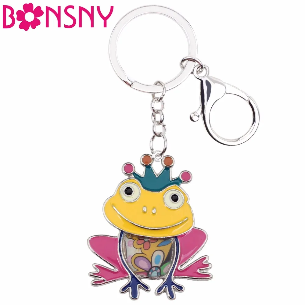 Bonsny Enamel Alloy Cute Frog Key Chains Keychains Rings Cartoon Animal Jewelry For Girls Women Gifts Handbag Charms Car Pendant
Bonsny Enamel Alloy Cute Frog Key Chains Keychains Rings Cartoon Animal Jewelry For Girls Women Gifts Handbag Charms Car Pendant