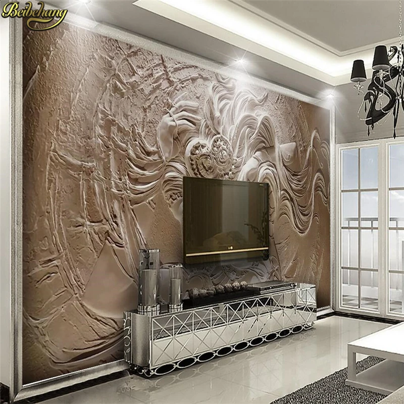 Фотообои beibehang на заказ фрески 3D трехмерные рельефные красивые обои 3d |