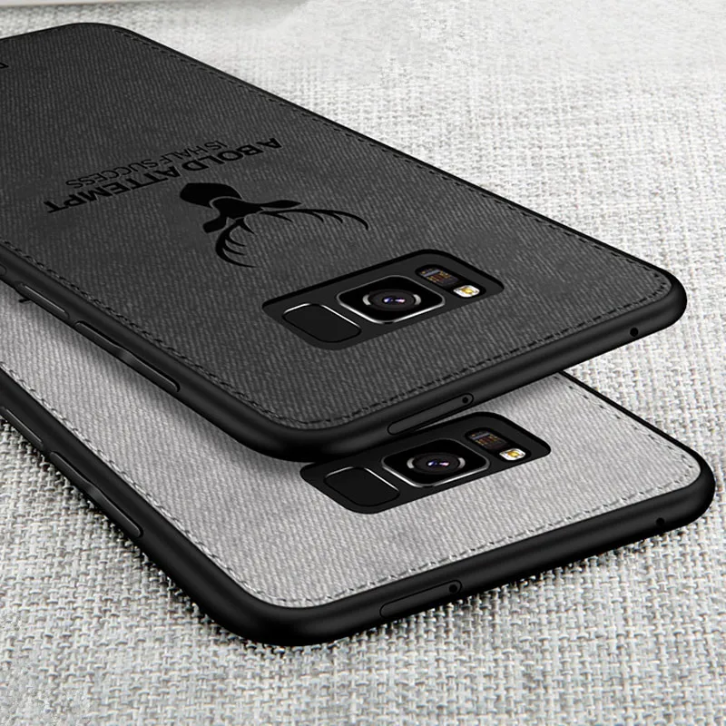 Тканевый чехол для Samsung Galaxy S10E S10 S9 S8 Plus Классическая ткань матовая кожа мягкая Противоударная задняя крышка