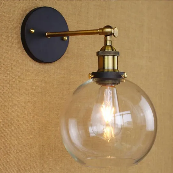 Loft Retro Vintage Lamp Industrial Wall Light Fixtures Glass Lampshade Arandela Aplik Edison Wall Sconce
Loft Retro Vintage Lamp Industrial Wall Light Fixtures Glass Lampshade Arandela Aplik Edison Wall Sconce