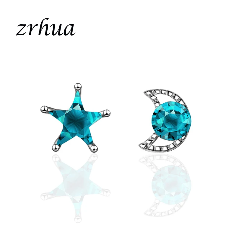 ZRHUA Women 925 Sterling Silver Jewelry Moon Star Stud Earrings with AAA Zircon Crystal For Lovers Jewelry Hot Party Gifts
ZRHUA Women 925 Sterling Silver Jewelry Moon Star Stud Earrings with AAA Zircon Crystal For Lovers Jewelry Hot Party Gifts