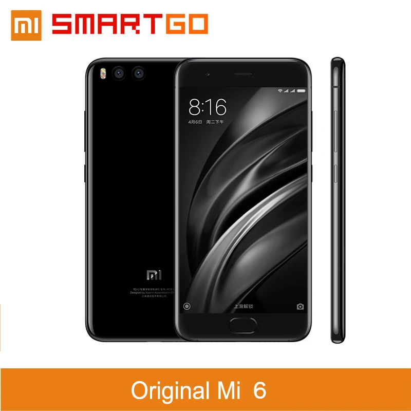 Оригинальный Xiaomi Mi6 мобильный телефон 6 ГБ Оперативная память 64 Встроенная Snapdragon
