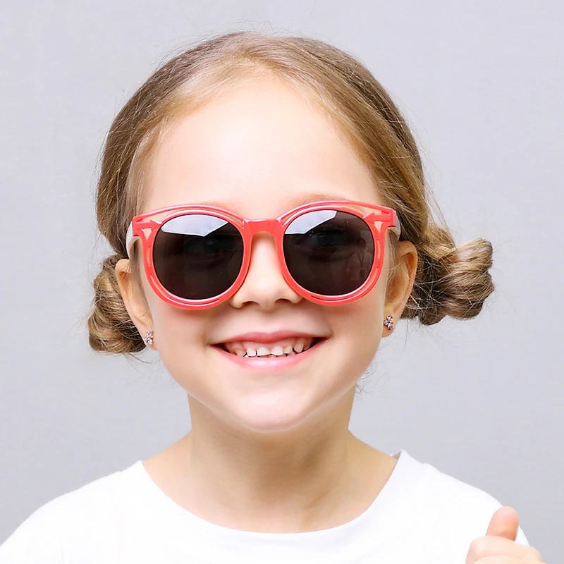 

GLAUSA Новые Детские поляризованные солнцезащитные очки TR90 для мальчиков и девочек, солнцезащитные очки, силиконовые защитные очки, подарок для детей, детские очки UV400