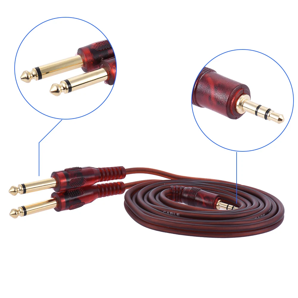 1 5 м/5 футов стерео аудио кабель штекер 3 мм 1/8 &quotTRS двойной 6 35 1/4" TS y-кабель провод