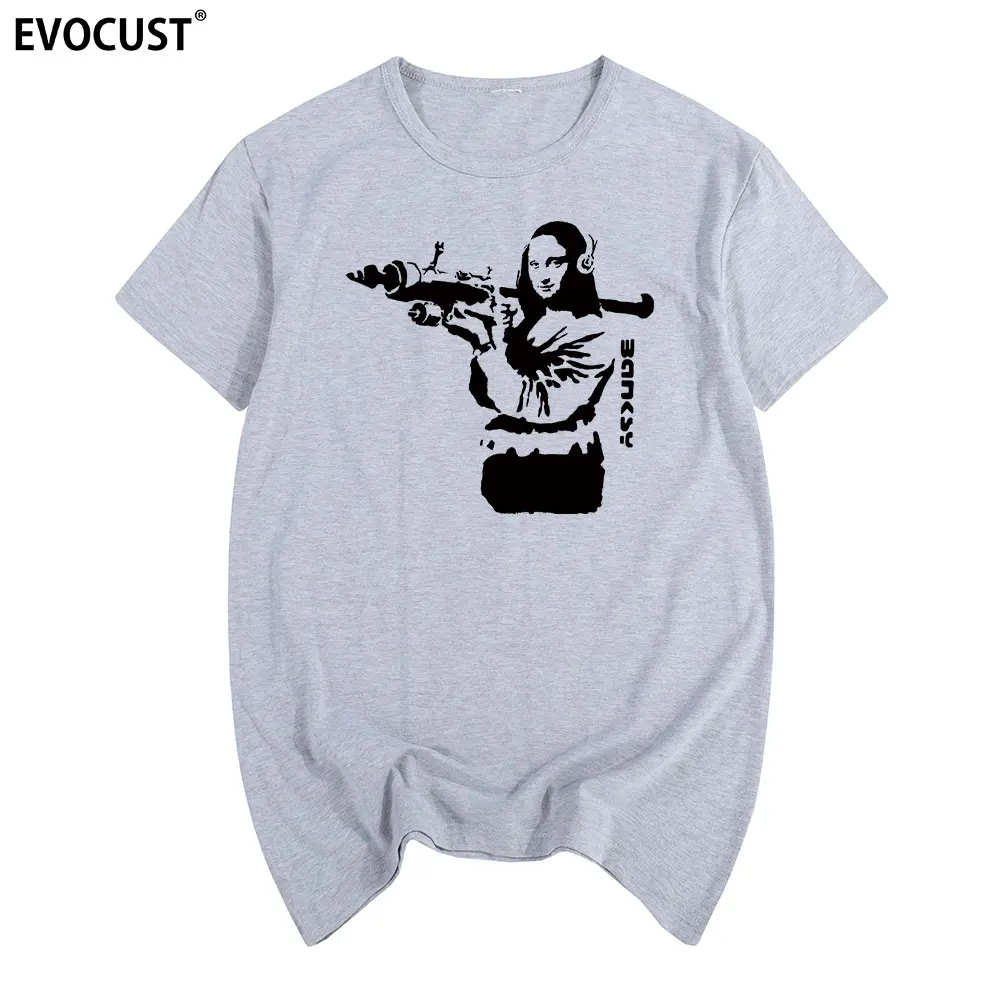 Mona Lisa Banksy Rock N Roll Metal Funny Summer print T-shirt Cotton Men T shirt New women TEE
Mona Lisa Banksy Rock N Roll Metal Funny Summer print T-shirt Cotton Men T shirt New women TEE