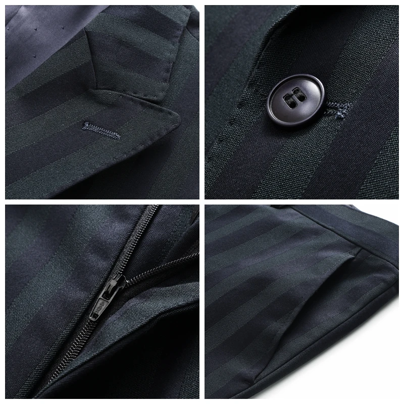 JZ CHIEF Mens Suits With Pants Vest Blazer For Wedding Suits 2018 Slim Fit Casual Business Vertical stripes Three Piece Suit 5XL
JZ CHIEF Mens Suits With Pants Vest Blazer For Wedding Suits 2018 Slim Fit Casual Business Vertical stripes Three Piece Suit 5XL