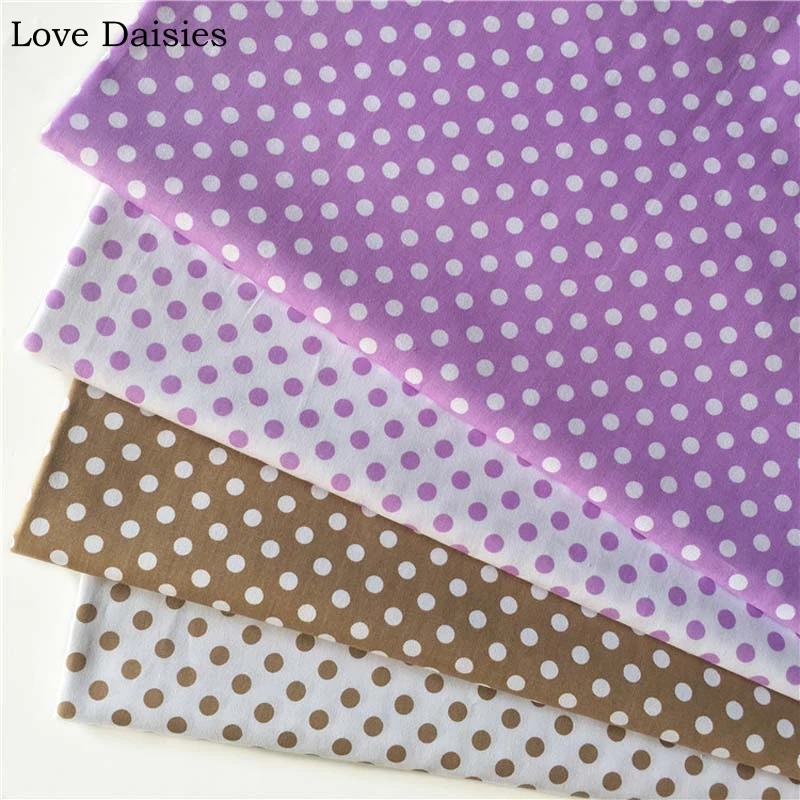 100% Cotton PURPLE BROWN WHITE Polka Dot Twill Cloth DIY for Kids Bedding Cushions Dress Handwork Quilting Patchwork Fabrics
100% Cotton PURPLE BROWN WHITE Polka Dot Twill Cloth DIY for Kids Bedding Cushions Dress Handwork Quilting Patchwork Fabrics