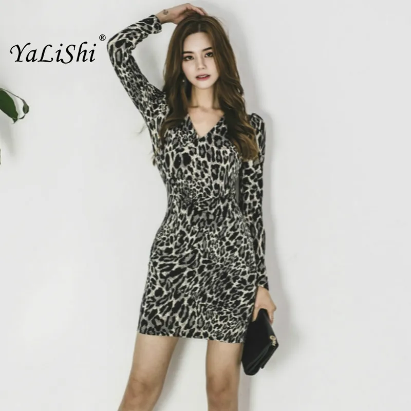 Plus Size Pencil Dress Women Autumn Leopard Long Sleeve V-neck Sexy Party Club Mini Dress Gothic Casual Short Dresses Vestidos
Plus Size Pencil Dress Women Autumn Leopard Long Sleeve V-neck Sexy Party Club Mini Dress Gothic Casual Short Dresses Vestidos