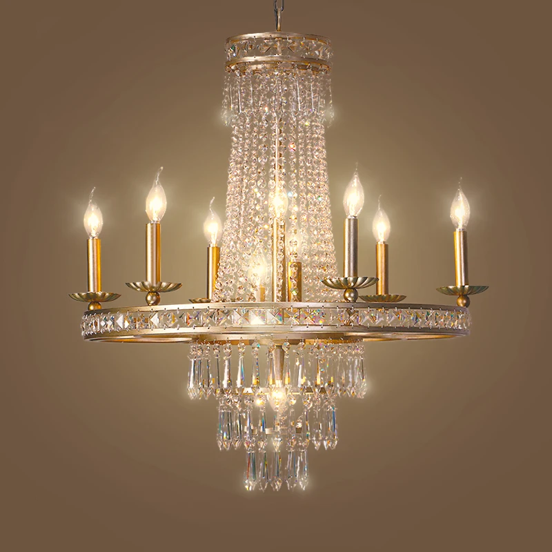 Antique iron Chandeliers crystal pendant droplight Bar retro K9 crystal Chandelier Lighting villa Led Lustre Hotel led fixtures
Antique iron Chandeliers crystal pendant droplight Bar retro K9 crystal Chandelier Lighting villa Led Lustre Hotel led fixtures