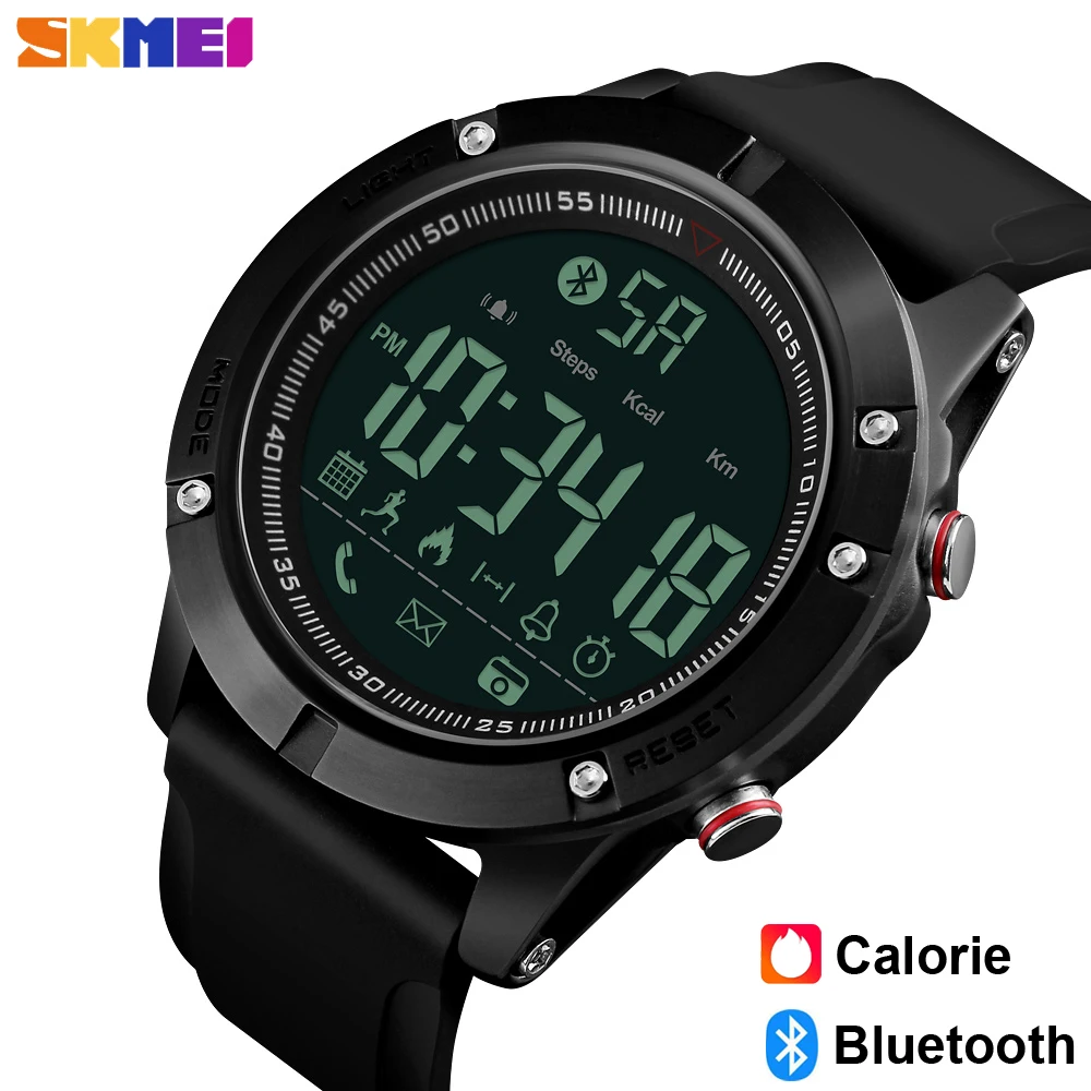 SKMEI Luxury Fashion Sports Bluetooth Watches Men Pedometer Calorie Smartwatches Remote Camera LED Digital Wristwatches Relogio
SKMEI Luxury Fashion Sports Bluetooth Watches Men Pedometer Calorie Smartwatches Remote Camera LED Digital Wristwatches Relogio