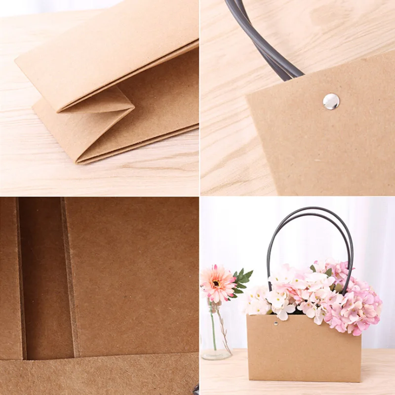 6Pc Kraft Paper Bags Flower Box with Handle Waterproof Bouquet Florist Gift Packing Box Valentine's Day Rose Boxes Party Decor
6Pc Kraft Paper Bags Flower Box with Handle Waterproof Bouquet Florist Gift Packing Box Valentine's Day Rose Boxes Party Decor