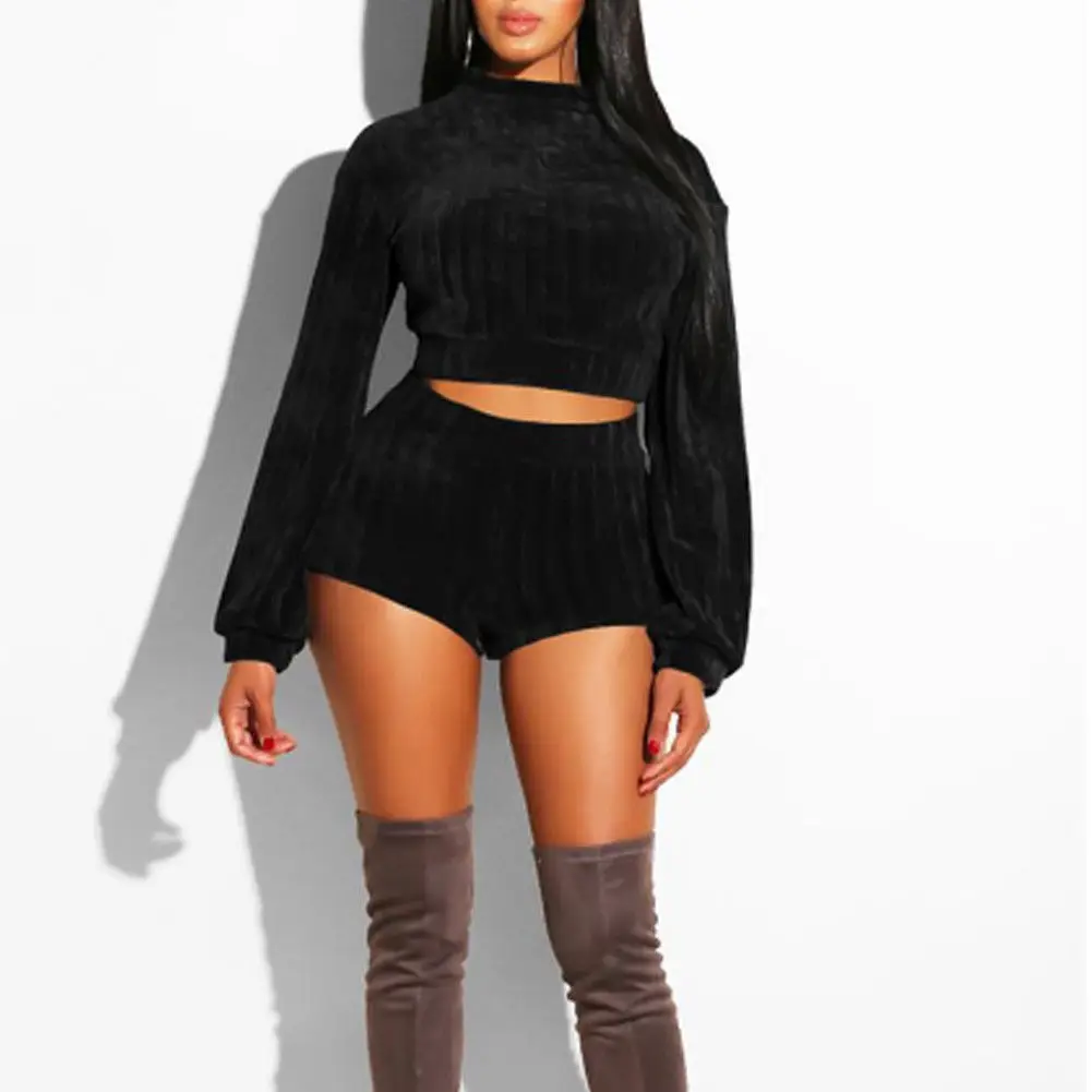 New arrival Cool Women Lady Female Crop Top Long Sleeve Shorts Sexy Plain Set Two Piece Outfits Vintage Spring Casual Clothes
New arrival Cool Women Lady Female Crop Top Long Sleeve Shorts Sexy Plain Set Two Piece Outfits Vintage Spring Casual Clothes