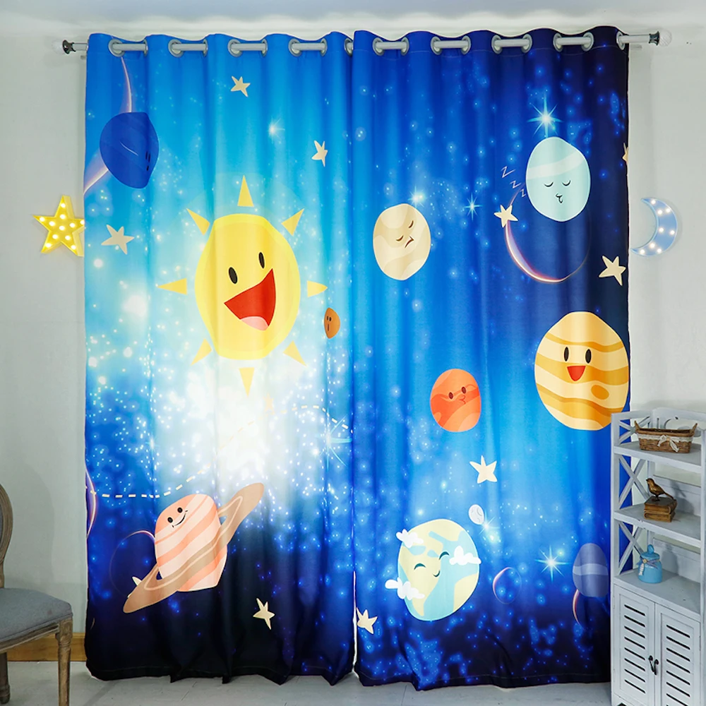 Custom Made 2x Grommet Hook Window Curtain Nursery Kid Children Room Window Dressing Tulle 200x260cm Universe Star Planet Blue
Custom Made 2x Grommet Hook Window Curtain Nursery Kid Children Room Window Dressing Tulle 200x260cm Universe Star Planet Blue