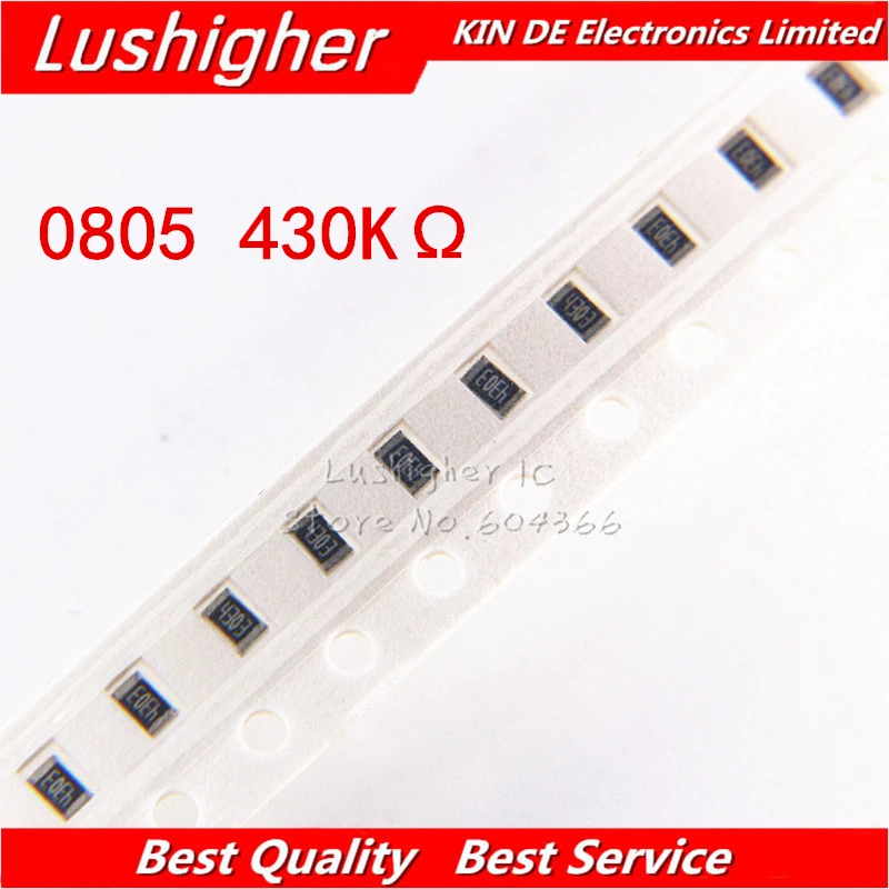 100 шт. 0805 SMD резистор 5% 430K Ohm 434 4303 430Kohm |