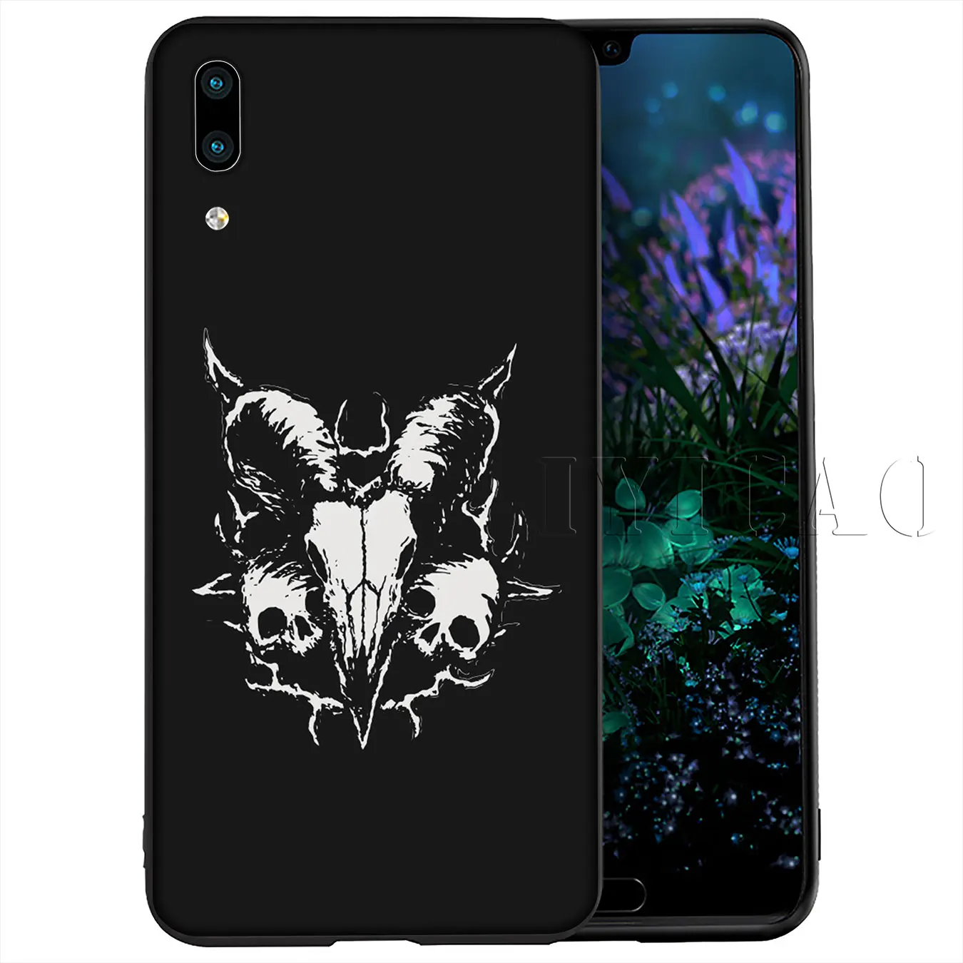 IYICAO сатанинский Череп Мягкий силиконовый чехол для телефона Huawei Y9 Y7 Y6 Prime 2019 Honor 20