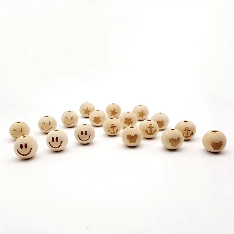40pcs round wooden beads smiling face star heart unfinished wooden beads diy jewelry accessories
40pcs round wooden beads smiling face star heart unfinished wooden beads diy jewelry accessories
