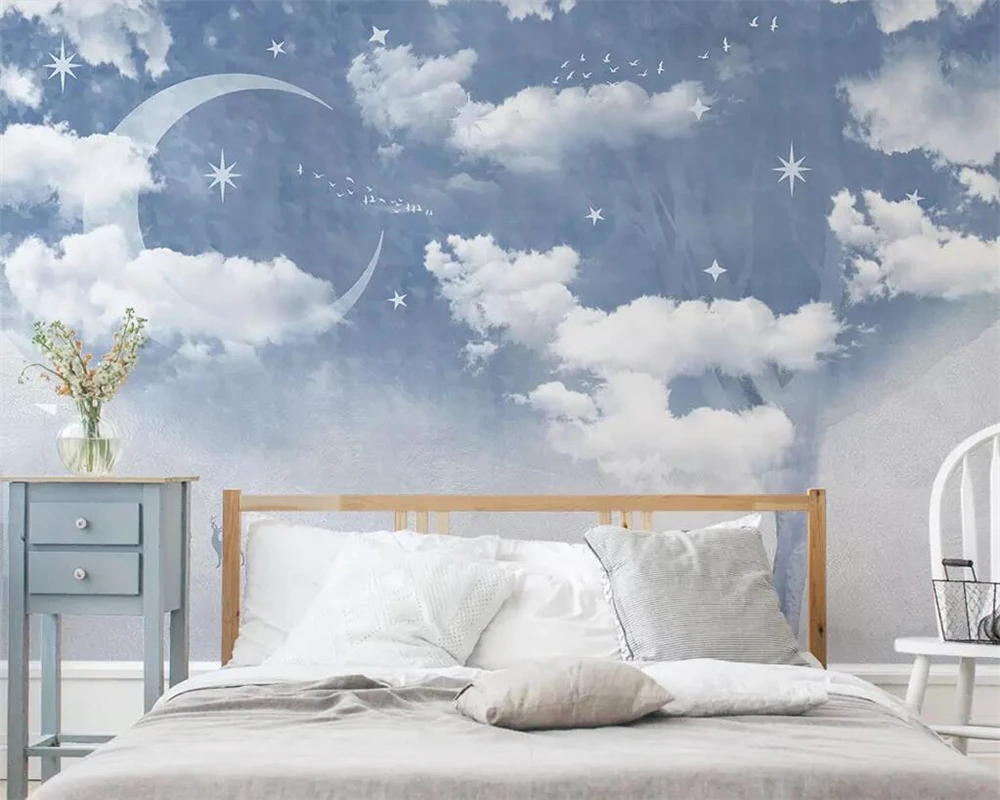 Beibehang Hand-painted big tree star moon elk wallpaper bedroom bedside background wall living room TV background 3d wallpaper
Beibehang Hand-painted big tree star moon elk wallpaper bedroom bedside background wall living room TV background 3d wallpaper