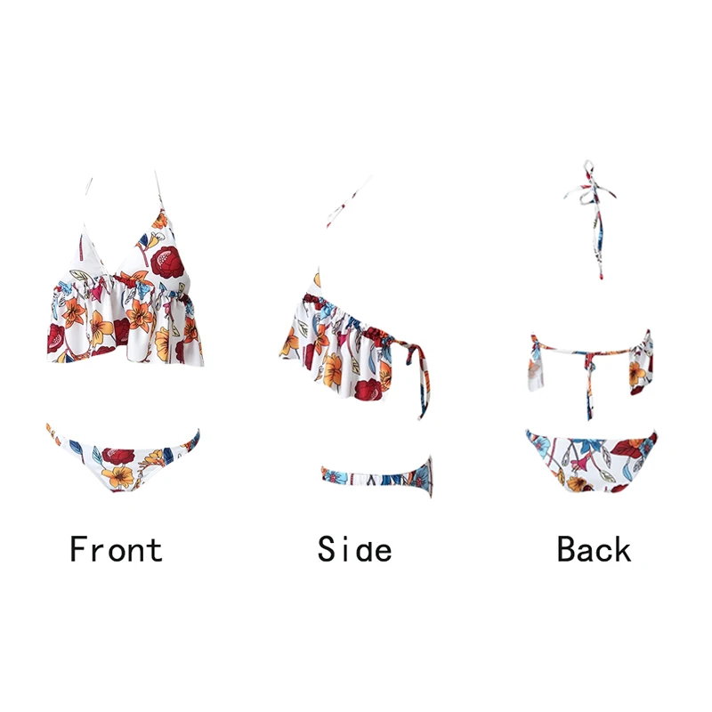 Sexy Pleated skirt edge bikini 2018 new low waist Print Swimwear Halter Split two-piece Swimsuits Holiday Women Swimming suit
Sexy Pleated skirt edge bikini 2018 new low waist Print Swimwear Halter Split two-piece Swimsuits Holiday Women Swimming suit