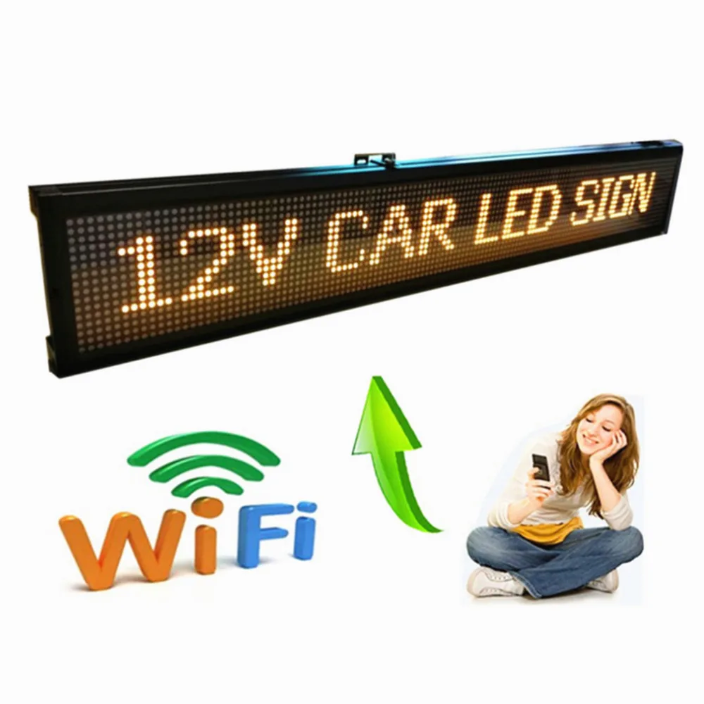 125cm LED Sign WiFi Programmable Scrolling Message LED Advertising Display Board 12V-24V or 110-240 Yellow Color
125cm LED Sign WiFi Programmable Scrolling Message LED Advertising Display Board 12V-24V or 110-240 Yellow Color