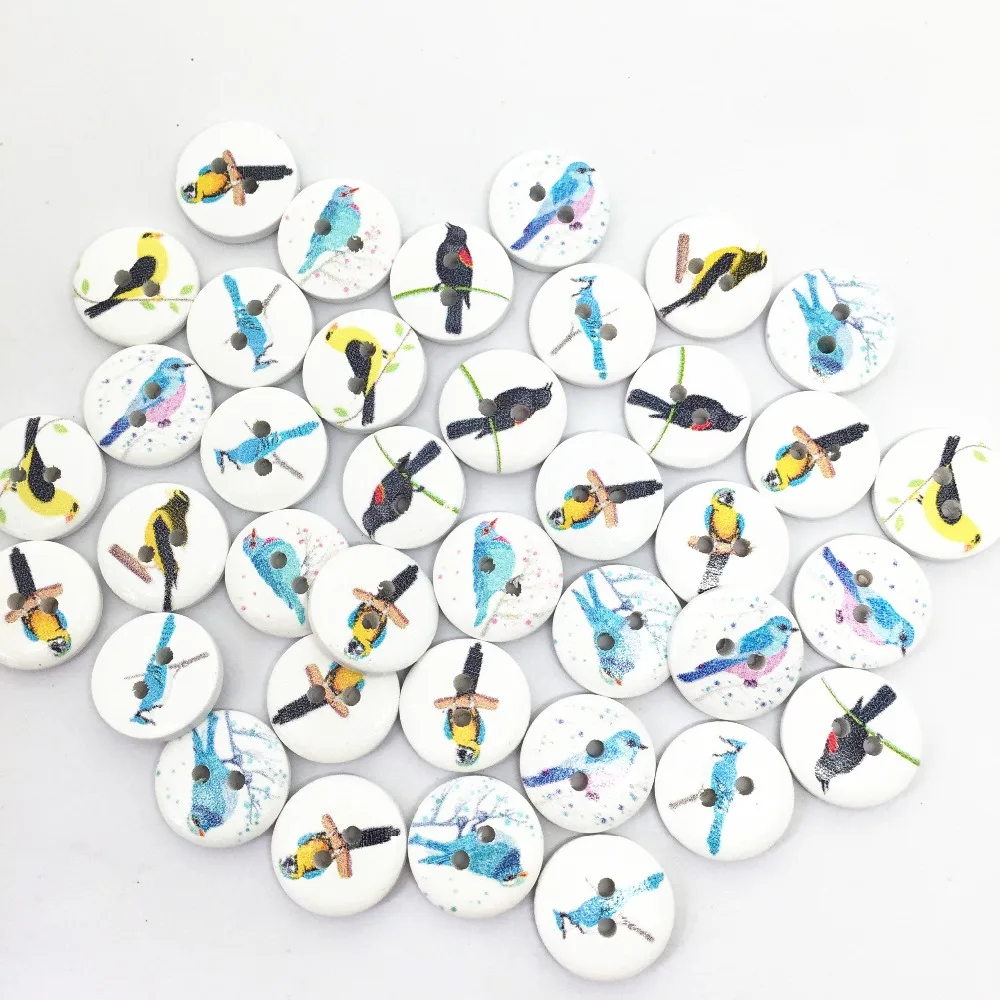 200pcs/lot 15mm Mixed Birds Patterns Lovely Wooden Sewing Buttons DIY Crafts Scrapbooking Round 2 Holes Button
200pcs/lot 15mm Mixed Birds Patterns Lovely Wooden Sewing Buttons DIY Crafts Scrapbooking Round 2 Holes Button