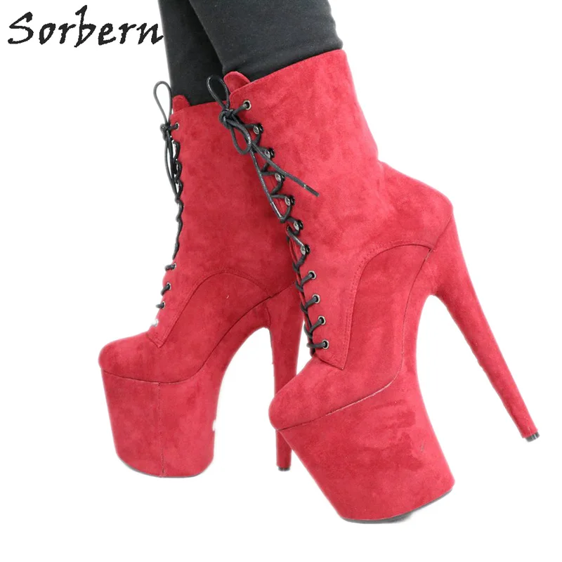 Sorbern Sexy Fetish Shoes Pole Dance Heeled Ankle Boots For Women Platform Booties Unisex Heeled Shoes Lace Up Custom Colors
Sorbern Sexy Fetish Shoes Pole Dance Heeled Ankle Boots For Women Platform Booties Unisex Heeled Shoes Lace Up Custom Colors