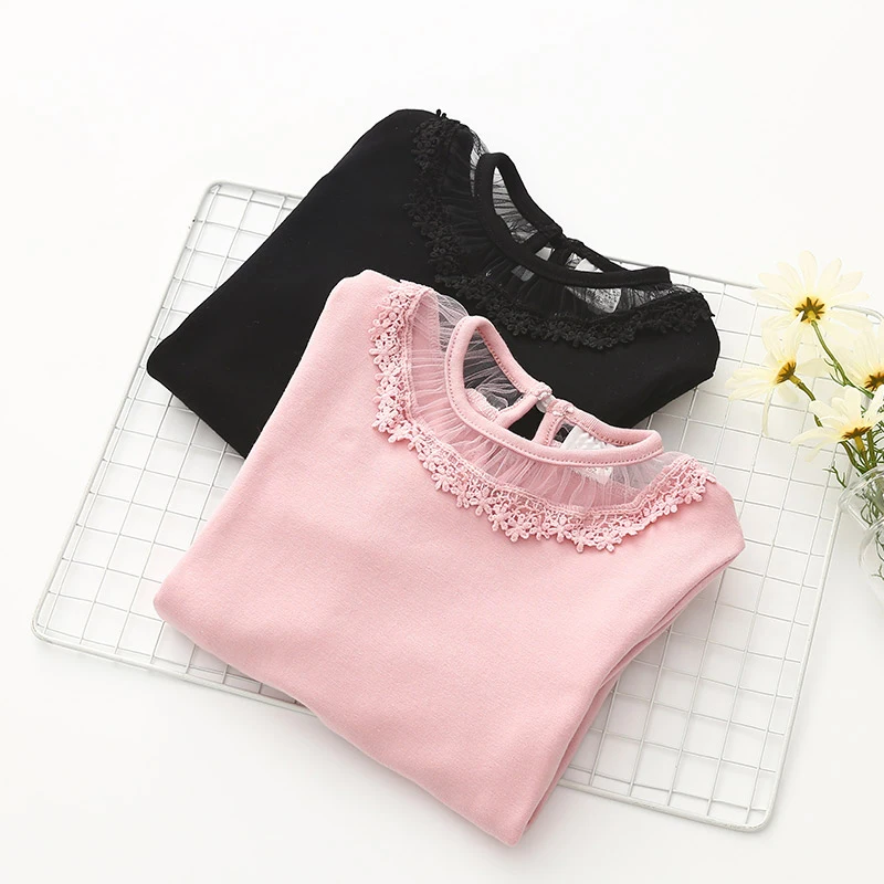 2017 New Autumn and Winte Cotton Baby Girls Lace Patchwork T Shirt Solid Full Long Sleeve Girls T-Shirt Children Tops Tee
2017 New Autumn and Winte Cotton Baby Girls Lace Patchwork T Shirt Solid Full Long Sleeve Girls T-Shirt Children Tops Tee