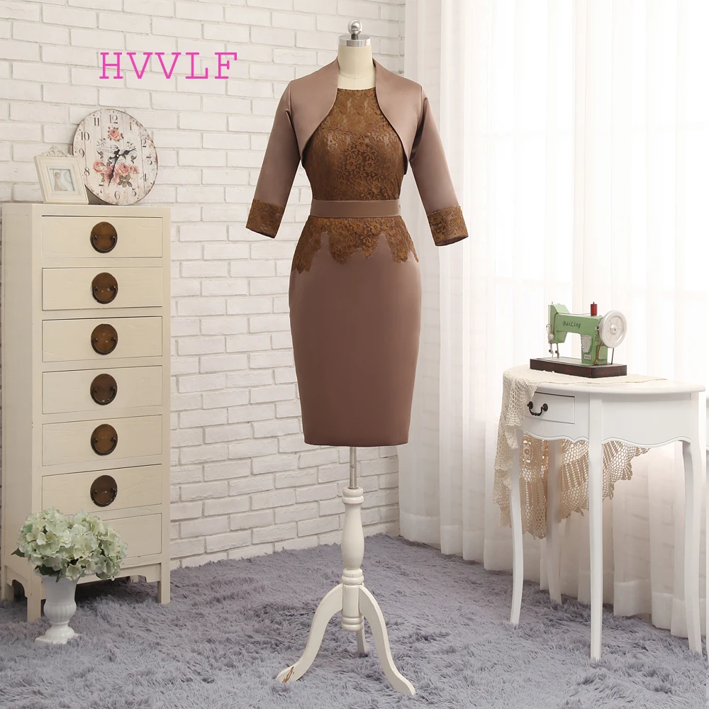 Plus Size Brown Mother Of The Bride Dresses Sheath With Jacket Satin Lace Wedding Party Dress Mother Dresses For Wedding
Plus Size Brown Mother Of The Bride Dresses Sheath With Jacket Satin Lace Wedding Party Dress Mother Dresses For Wedding