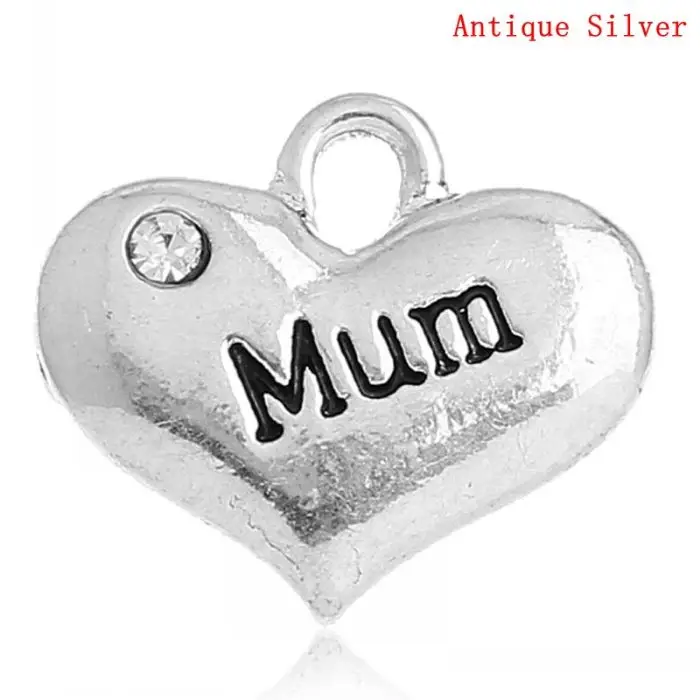DoreenBeads Charm Pendants Heart Silver Color Color Clear Rhinestone Mother's Day Gift 16x14mm, 20PCs
DoreenBeads Charm Pendants Heart Silver Color Color Clear Rhinestone Mother's Day Gift 16x14mm, 20PCs