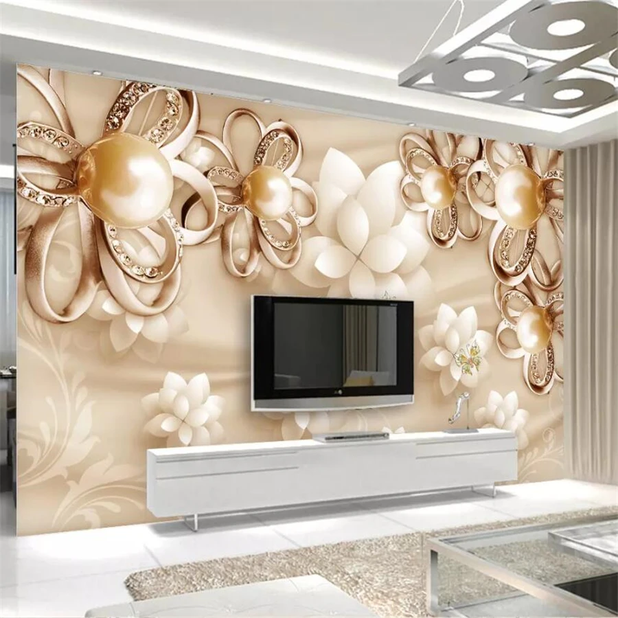 beibehang Custom wallpaper 3D murals golden pearl flower luxury jewellery TV background wall 5d decorative painting 8d wallpaper
beibehang Custom wallpaper 3D murals golden pearl flower luxury jewellery TV background wall 5d decorative painting 8d wallpaper